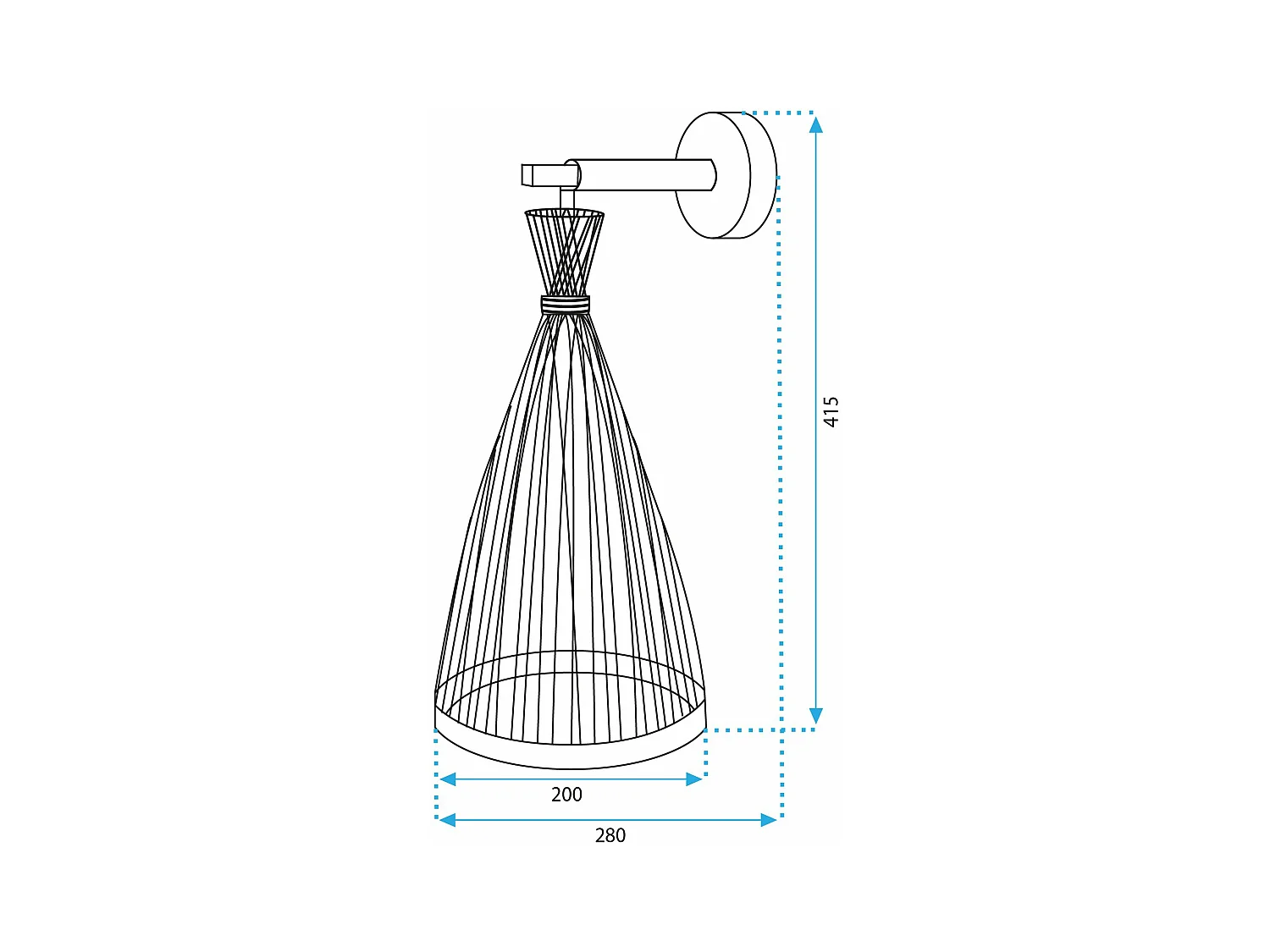 Applique Murale Toolight App1340-1W Beige