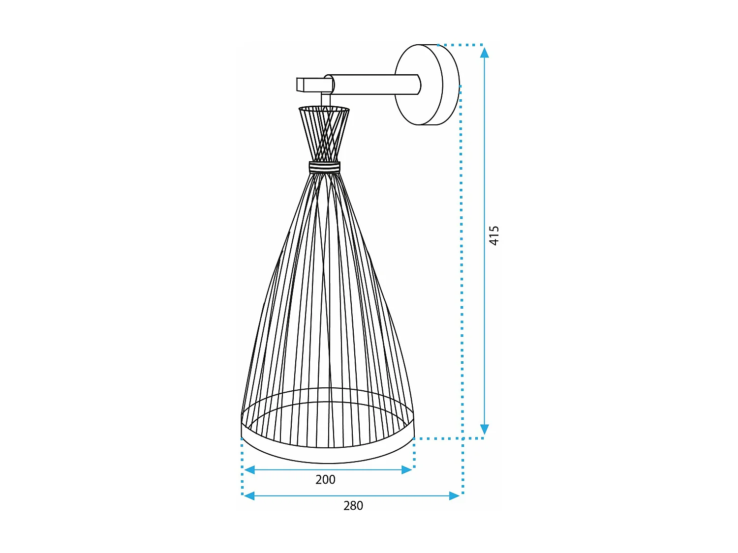 Applique Murale Toolight App1340-1W Beige