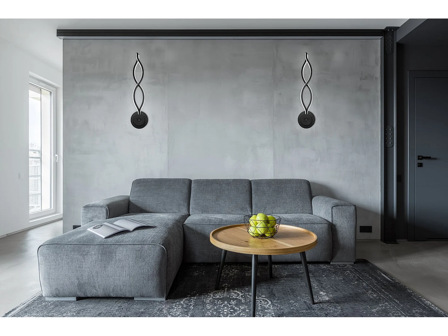 Toolight APP1048-W væglampe sort 45X10X45CM
