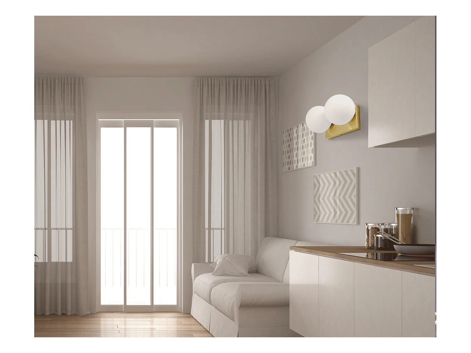 Wandlampe Toolight App1010-2W Gold