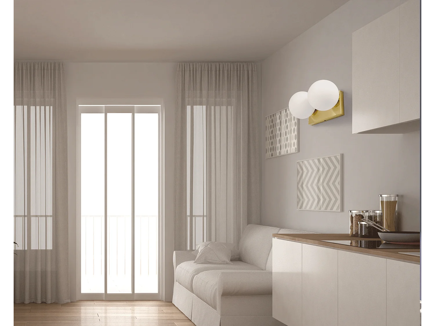 Wandlamp Toolight App1010-2W Gold