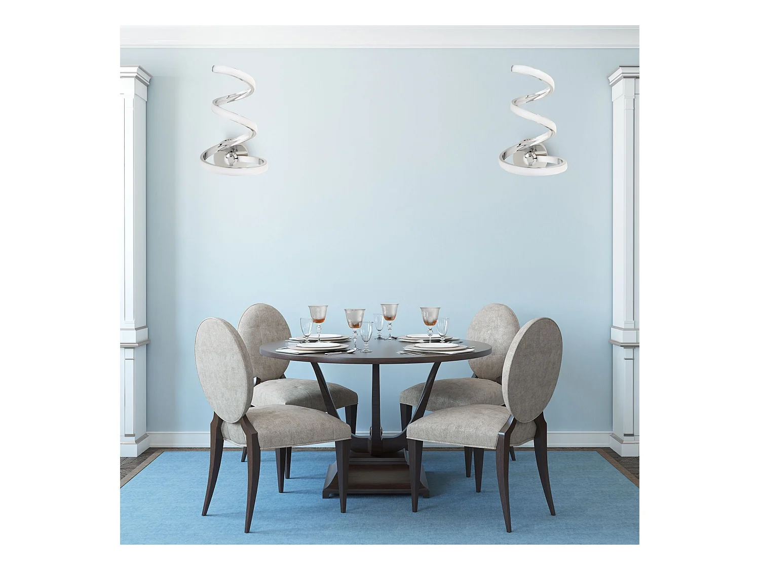 Lámpara De Pared Toolight Led App831-W Spring Up Chrome