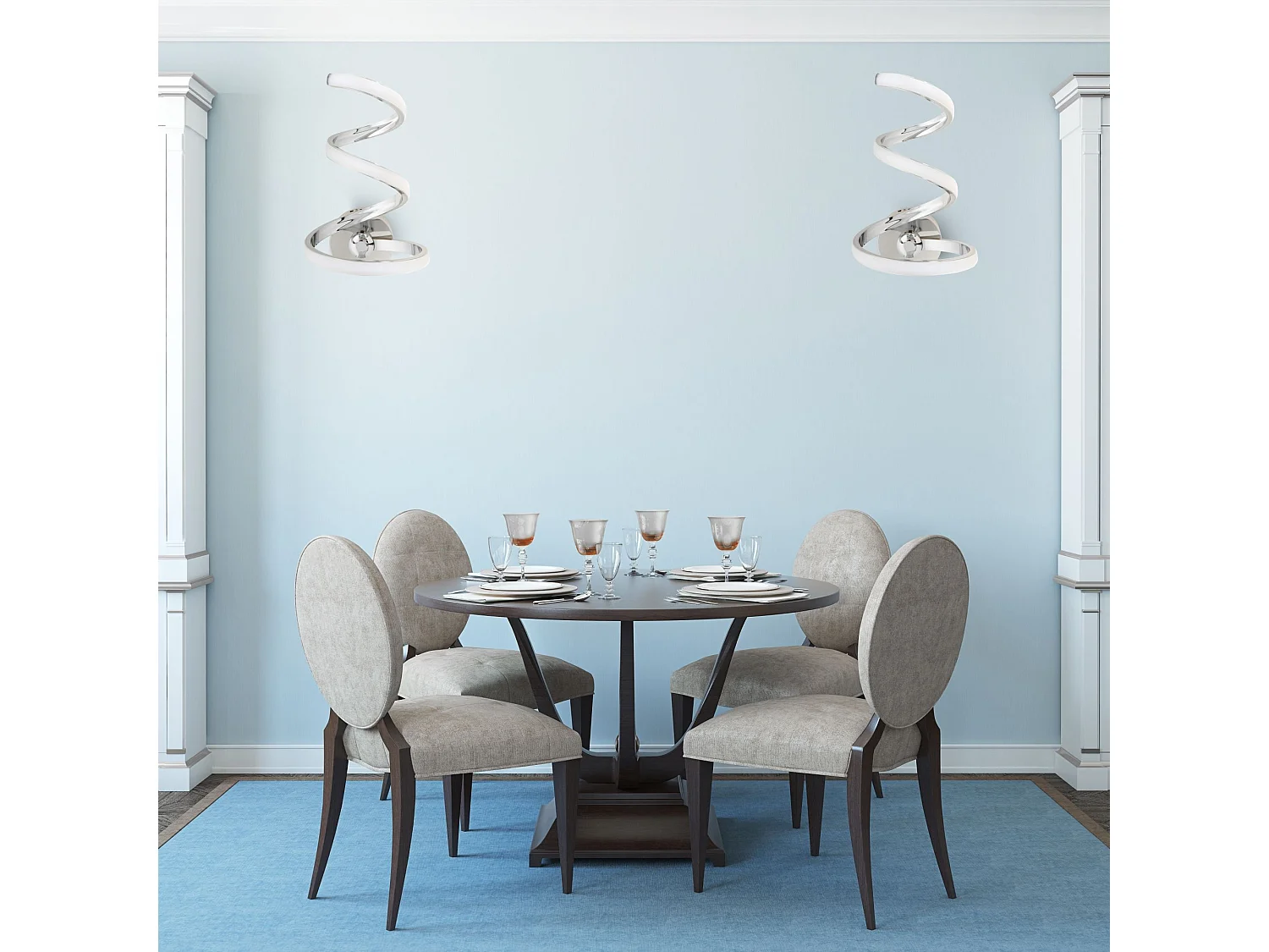 Wandlamp Toolight Led App831-W Spring Up Chrome