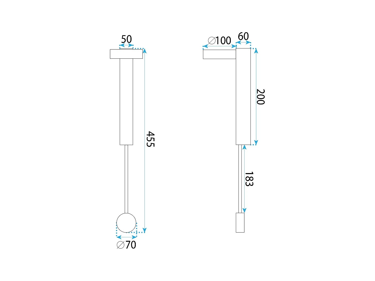 Applique Murale Toolight App1600-W Black