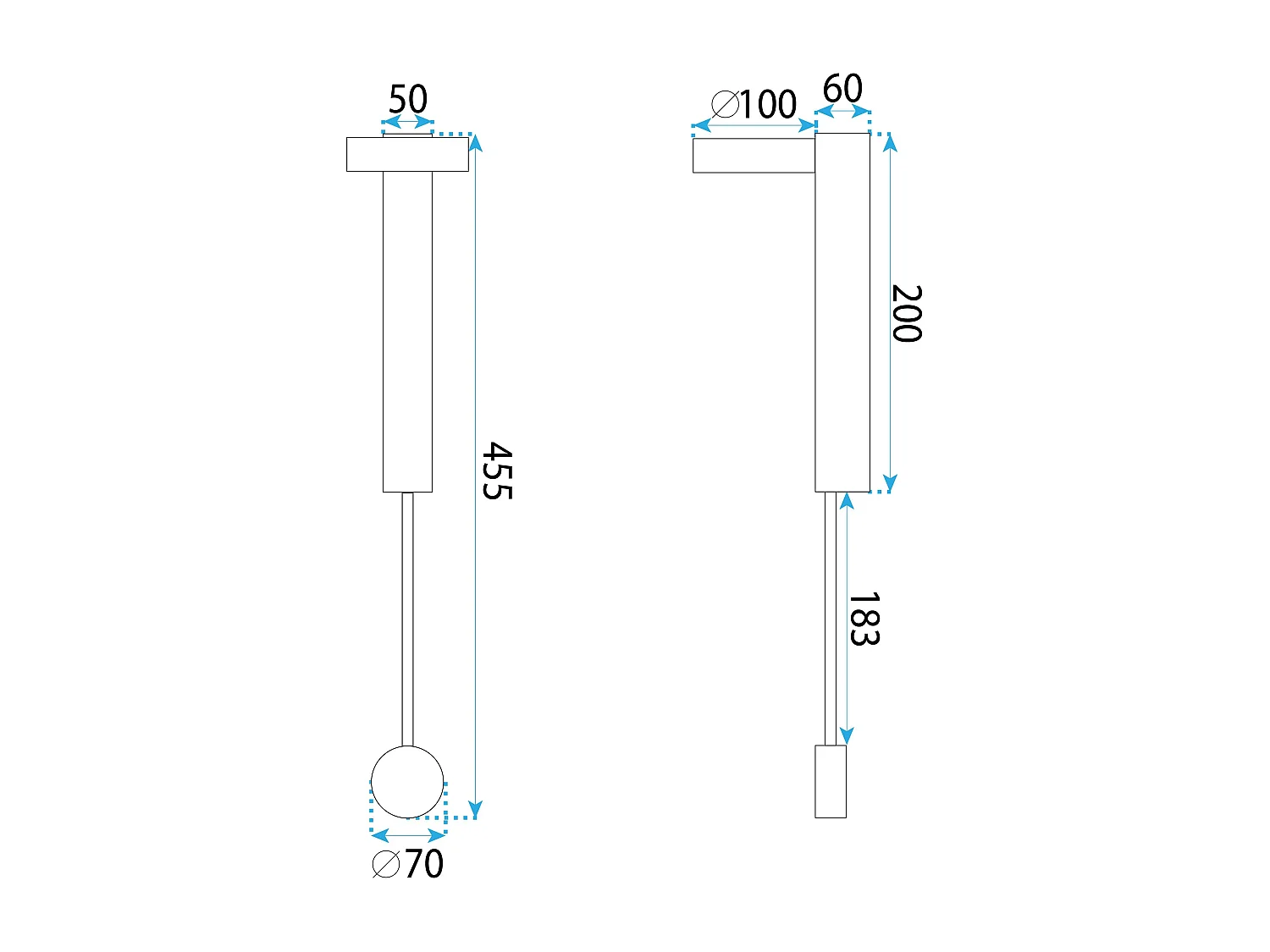 Applique Murale Toolight App1600-W Black