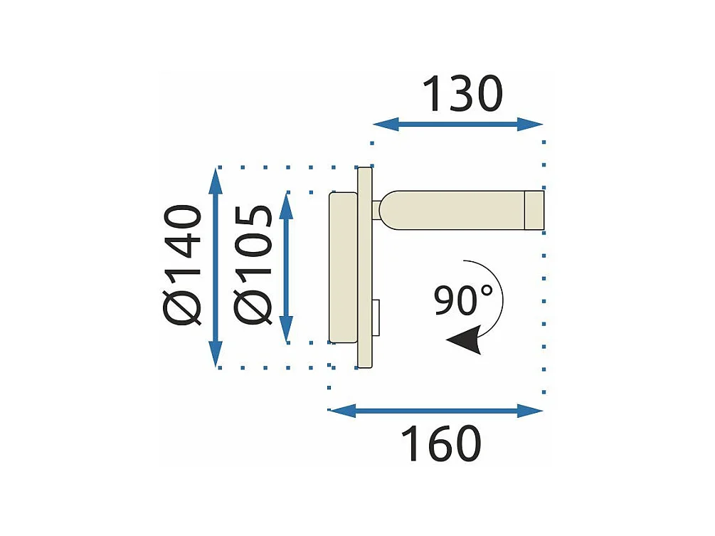 Applique Murale Toolight App1614-1W Black