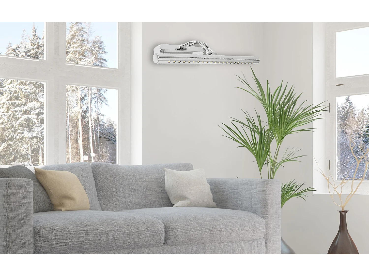 Applique Murale Toolight Led App364-1W 40Cm Chrome