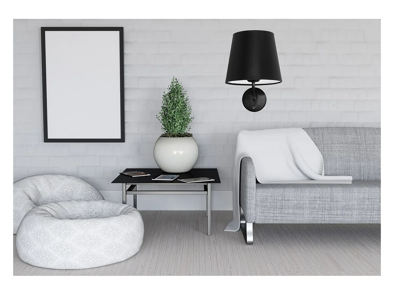 Applique Murale Toolight App1612-1W Black