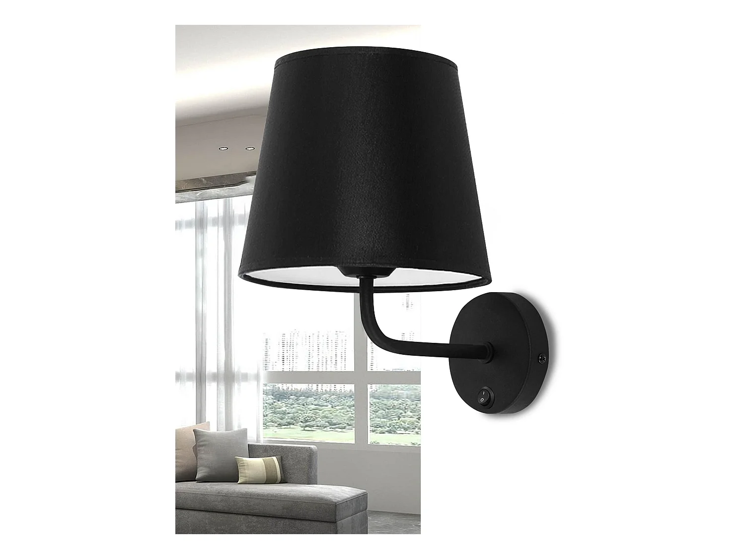 Applique Murale Toolight App1612-1W Black