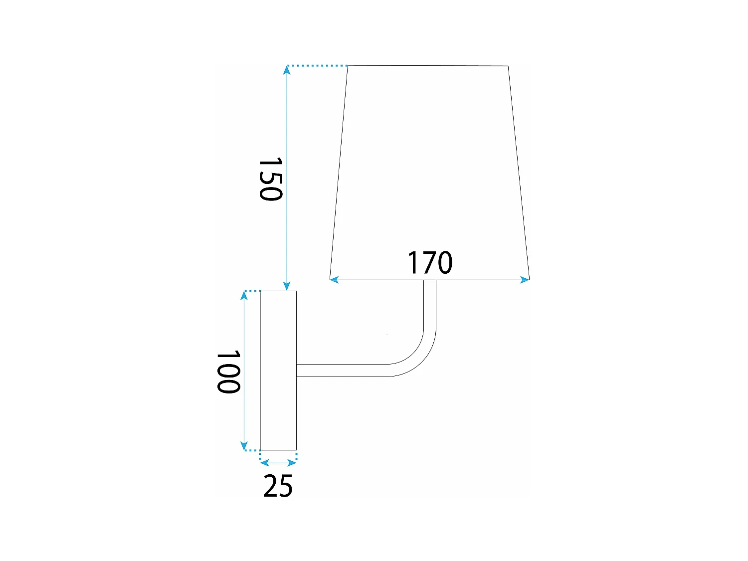 Applique Murale Toolight App1612-1W Black