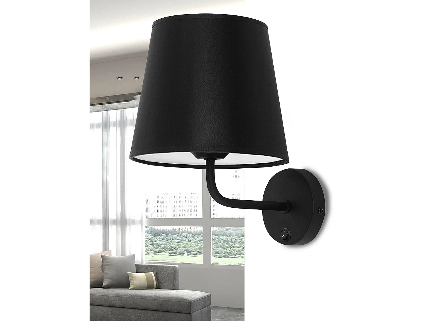 Applique Murale Toolight App1612-1W Black