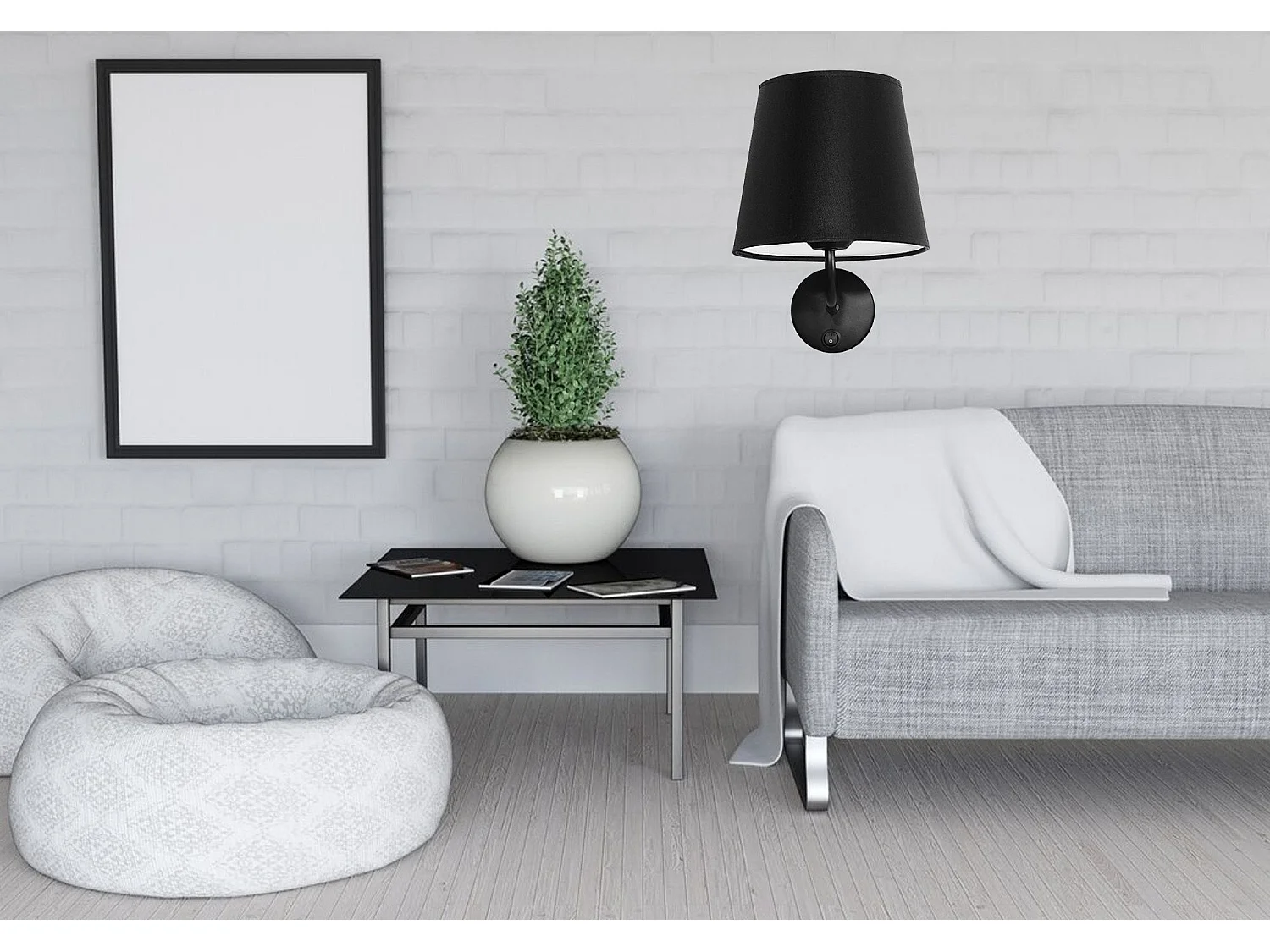 Applique Murale Toolight App1612-1W Black