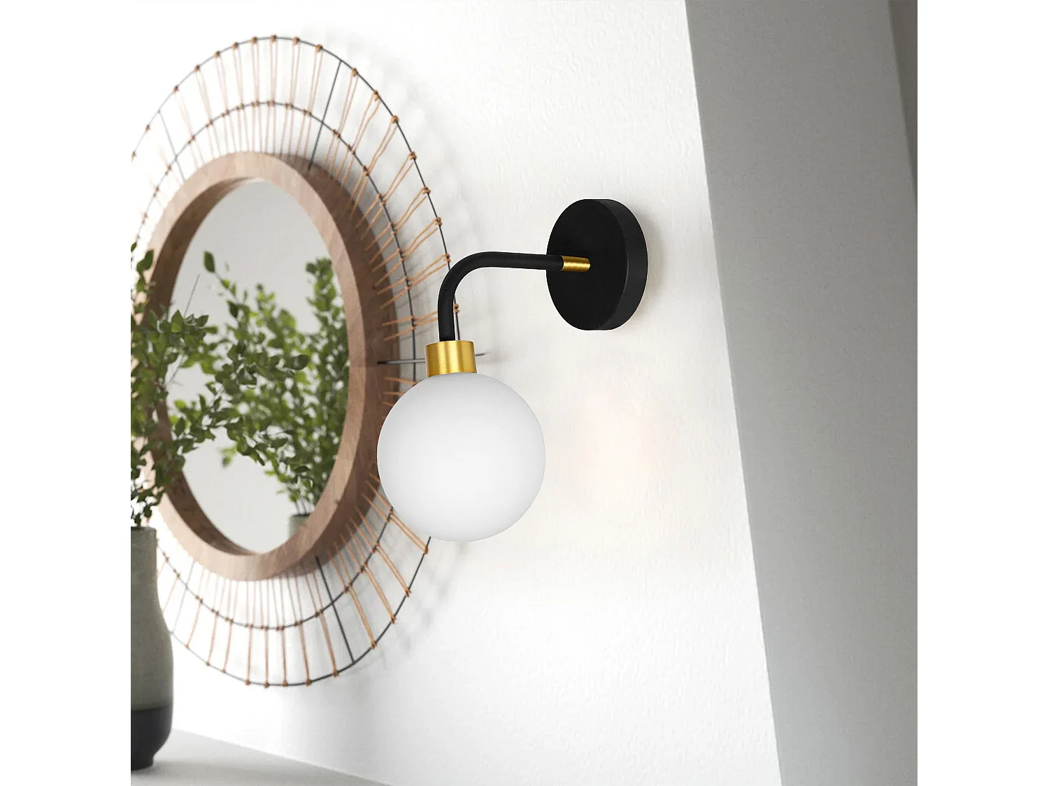 Lâmpada De Parede Toolight App1301-1W Black