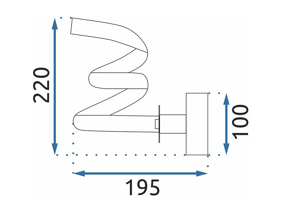 Applique Murale Toolight Led App1052-W Black