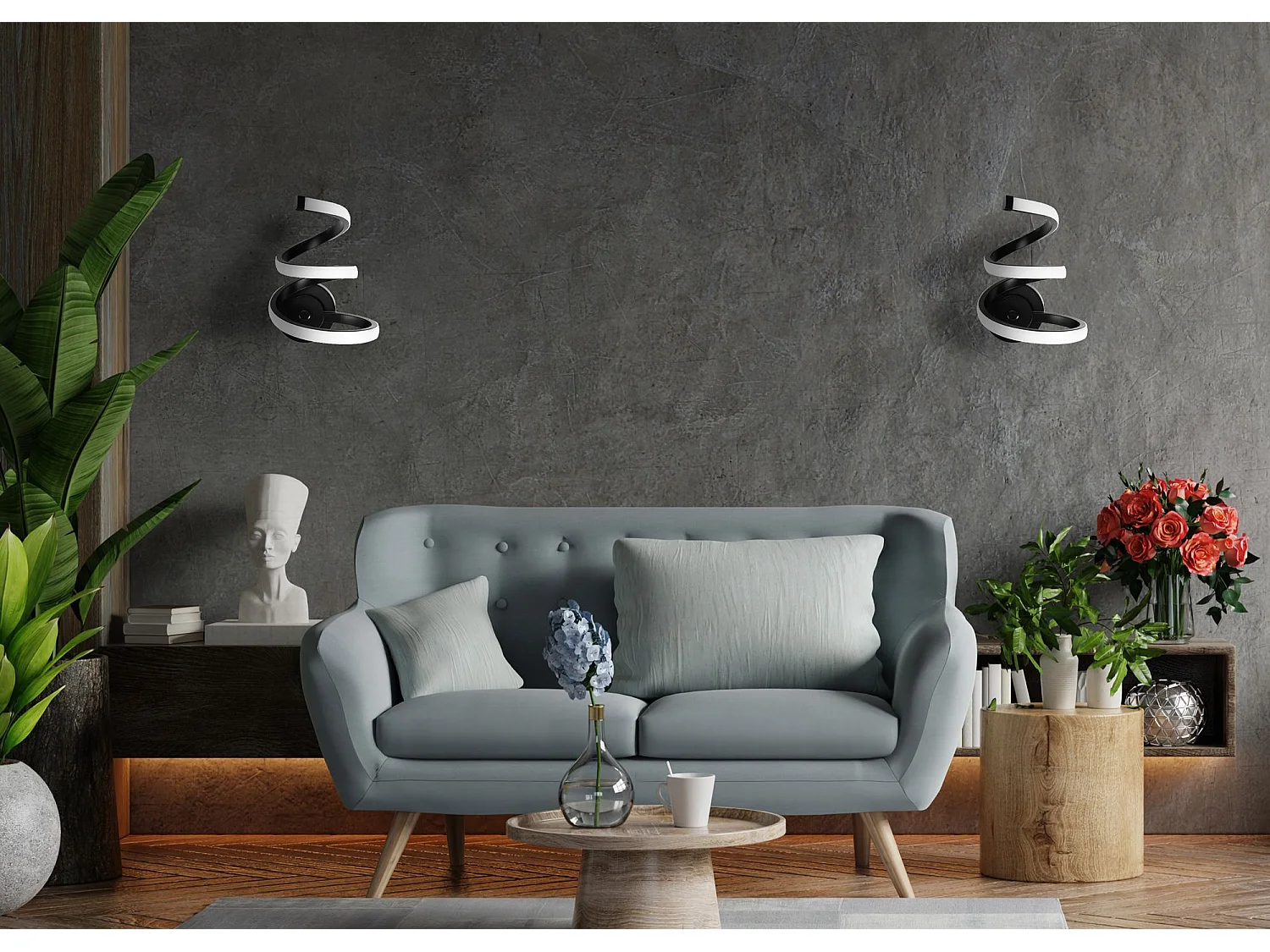 Applique Murale Toolight Led App1052-W Black