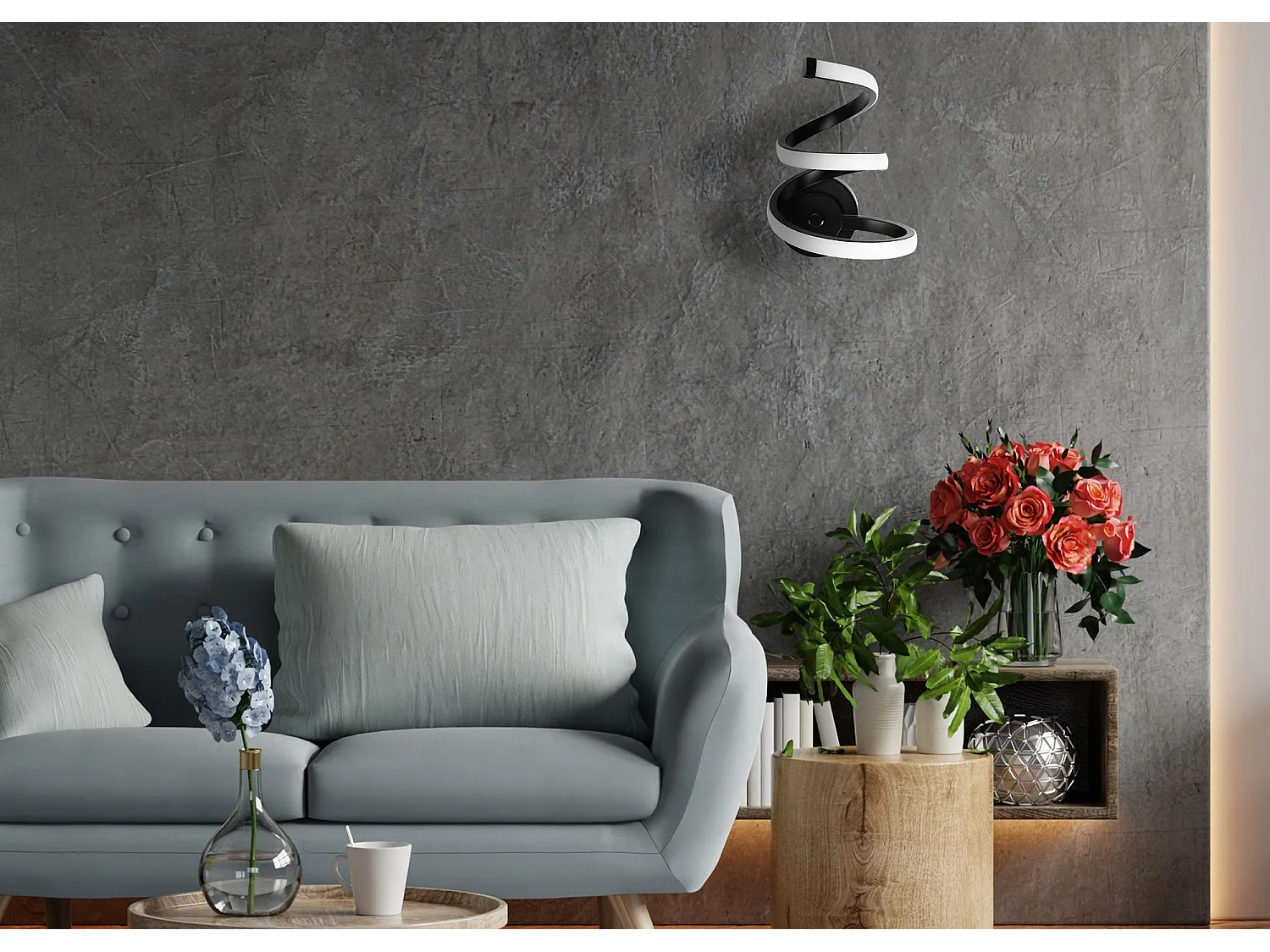 Applique Murale Toolight Led App1052-W Black