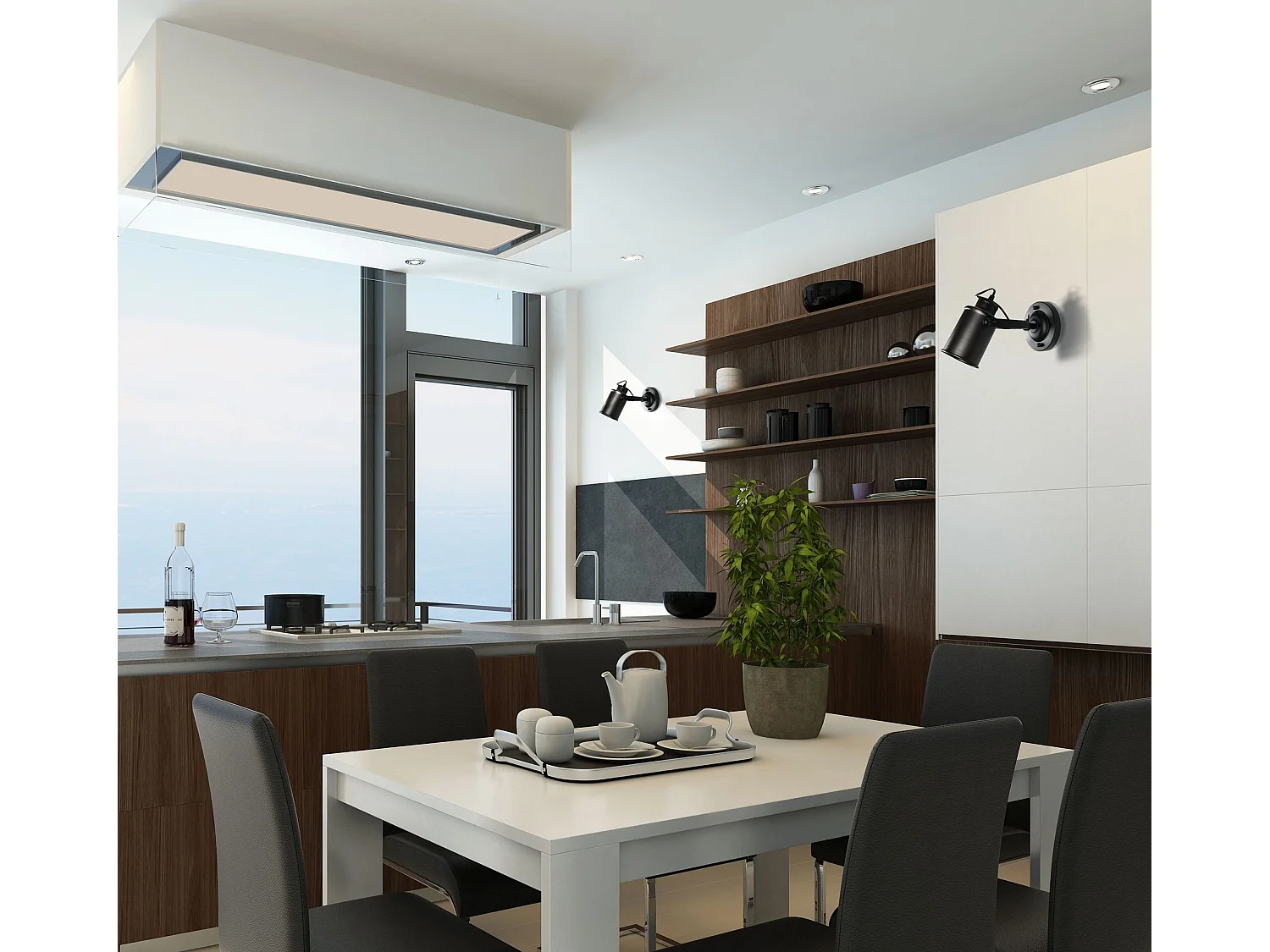 Applique Murale Toolight App486-1C Black