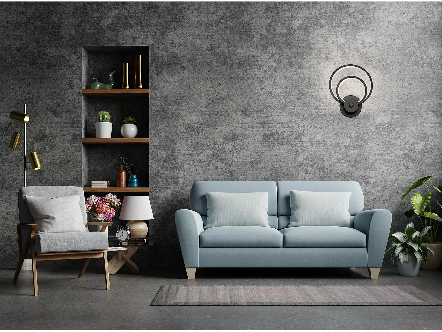 Applique Murale Toolight App1042-W Black