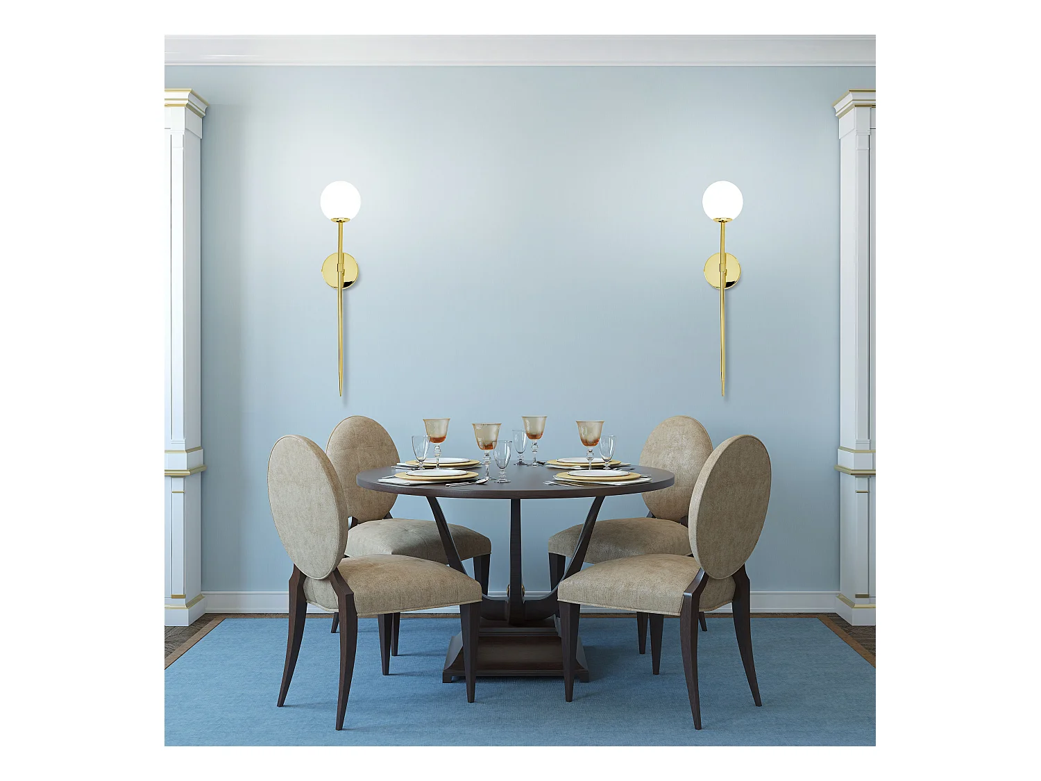 Wandlampe Toolight App582-1W 150Cm Gold