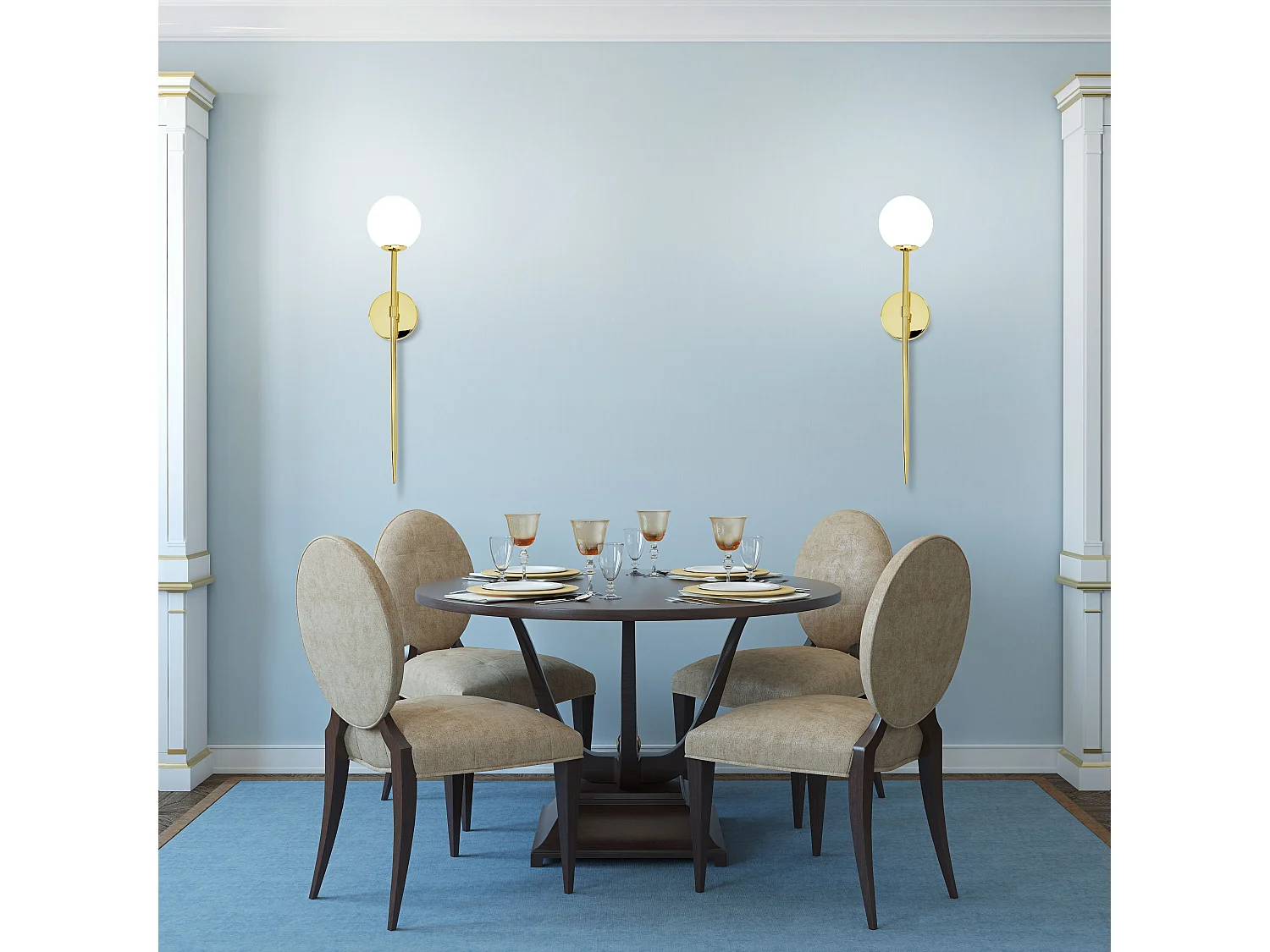 Lampada Da Parete Toolight App582-1W 150Cm Gold