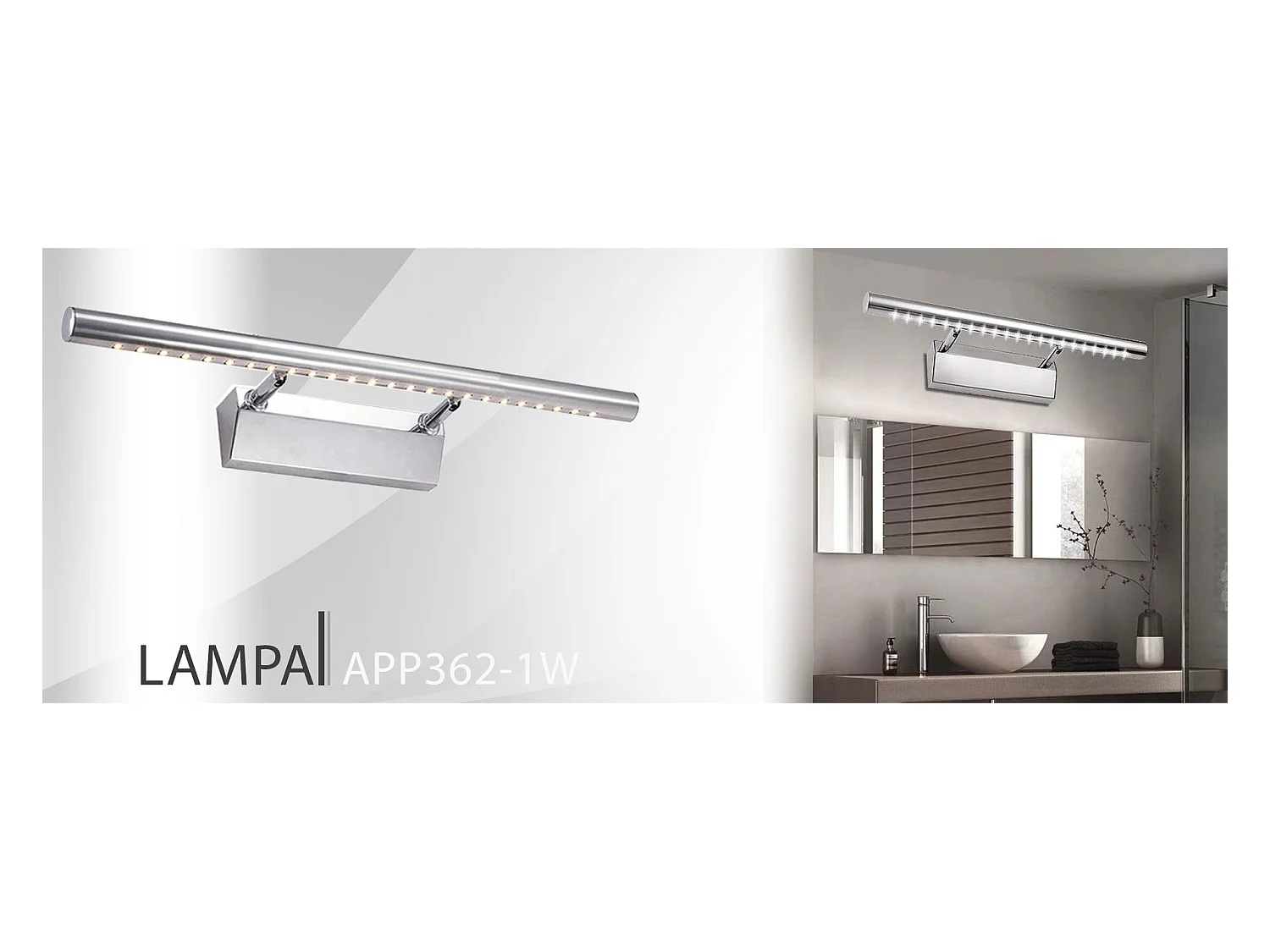Lámpara De Pared Toolight Led App362-1W 55Cm Chrome