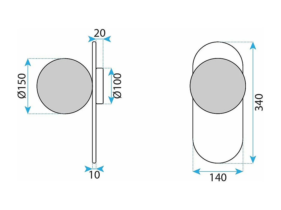 Lâmpada De Parede Toolight App1756-1W Brush Gold White