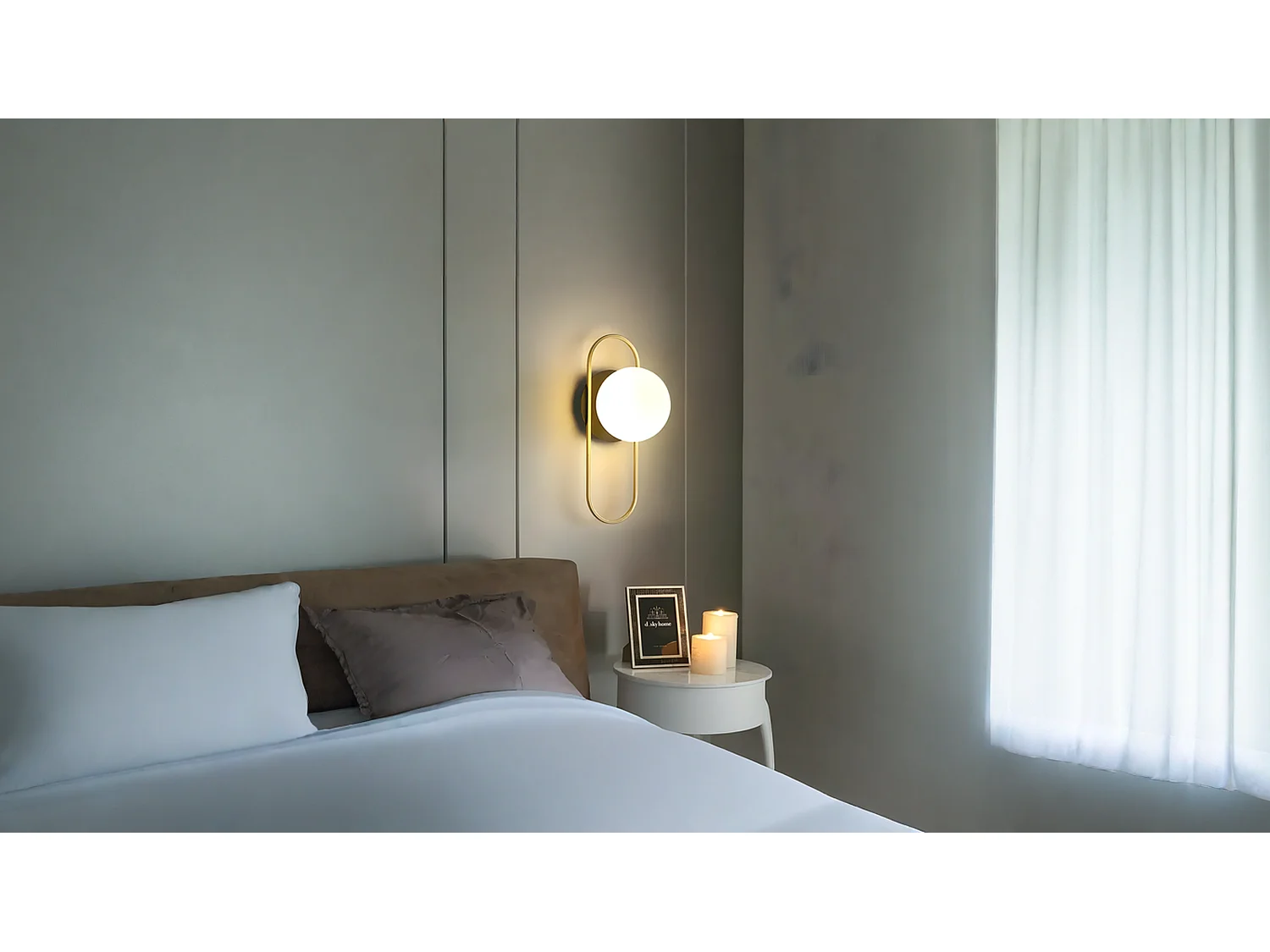 Wandlampe Toolight App1756-1W Brush Gold White