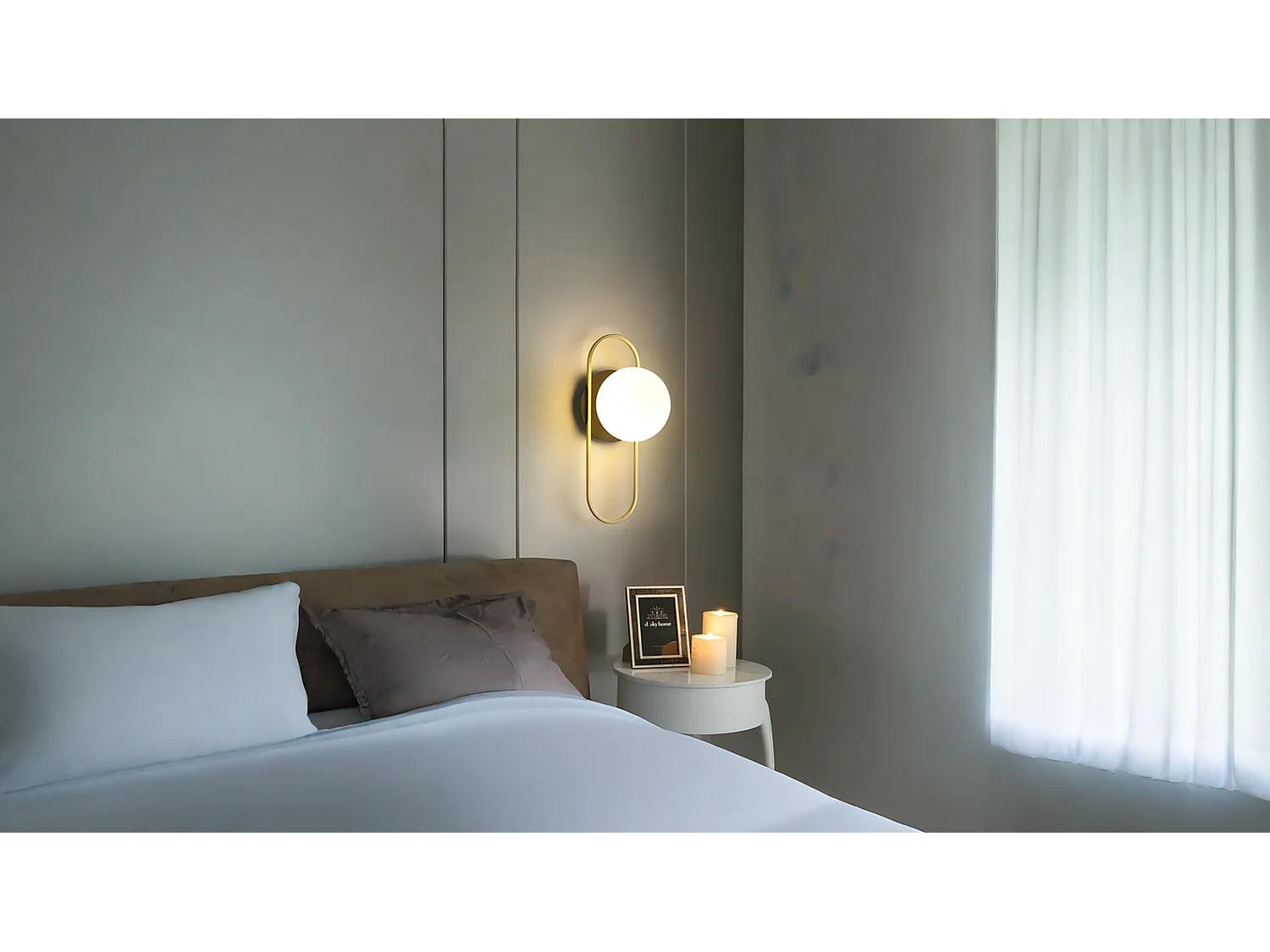 Lâmpada De Parede Toolight App1756-1W Brush Gold White