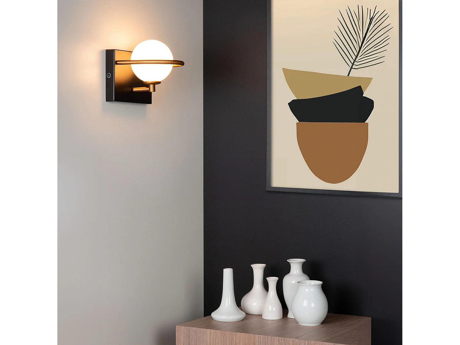 Applique Murale Toolight App1300-1W Black
