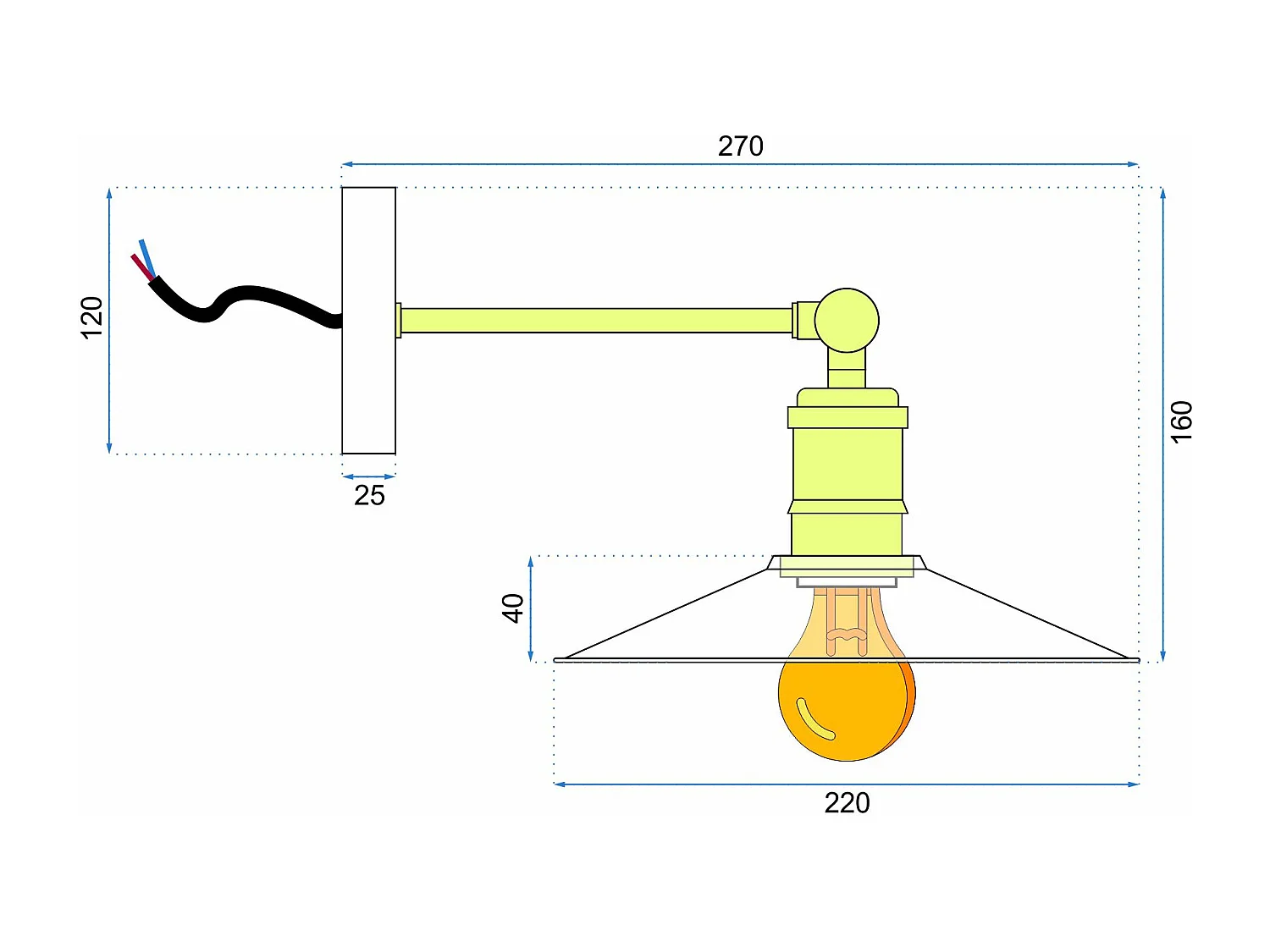Applique Murale Toolight App197-1W Porto White