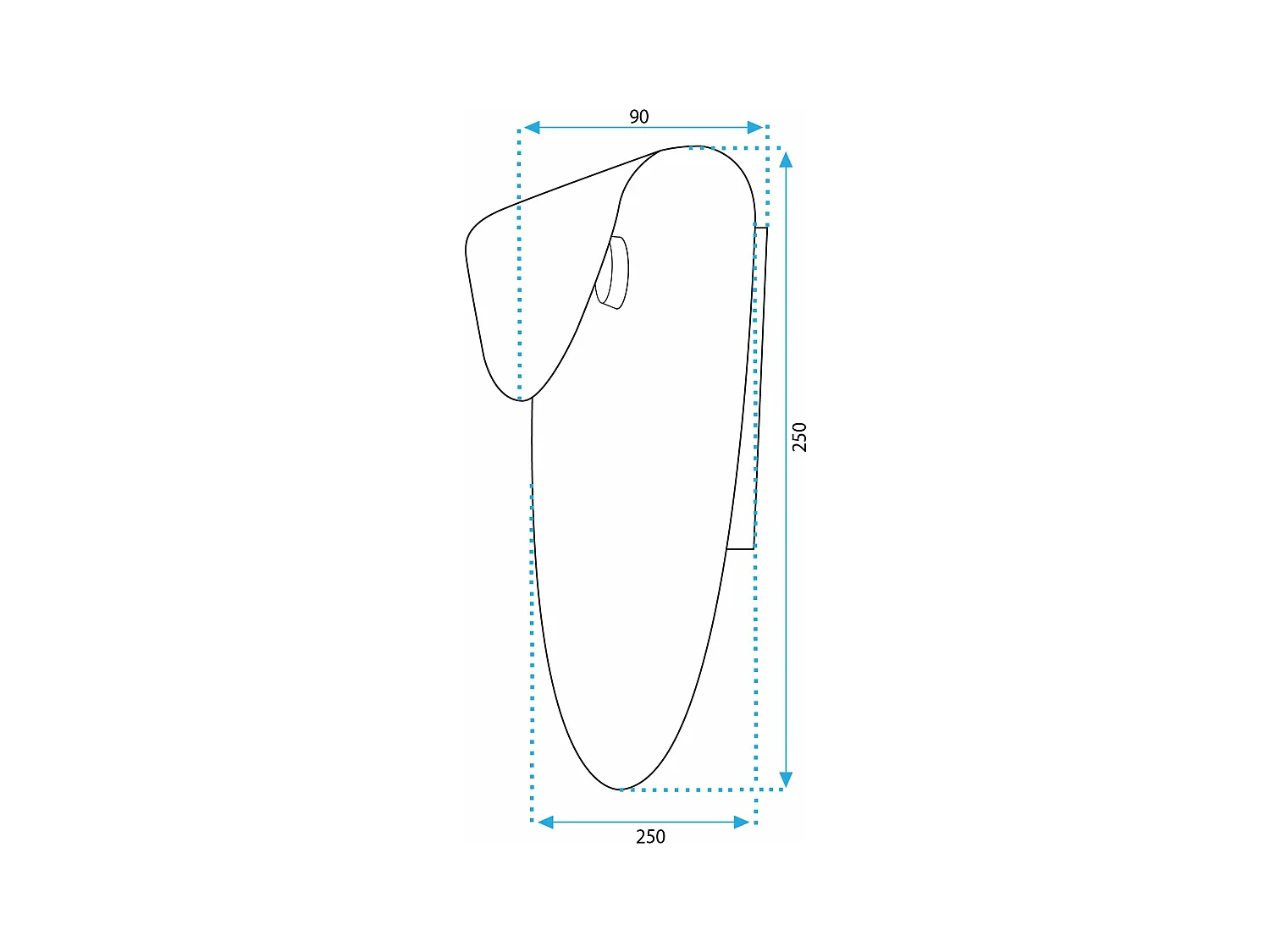 Applique Murale Toolight App1429-W Black