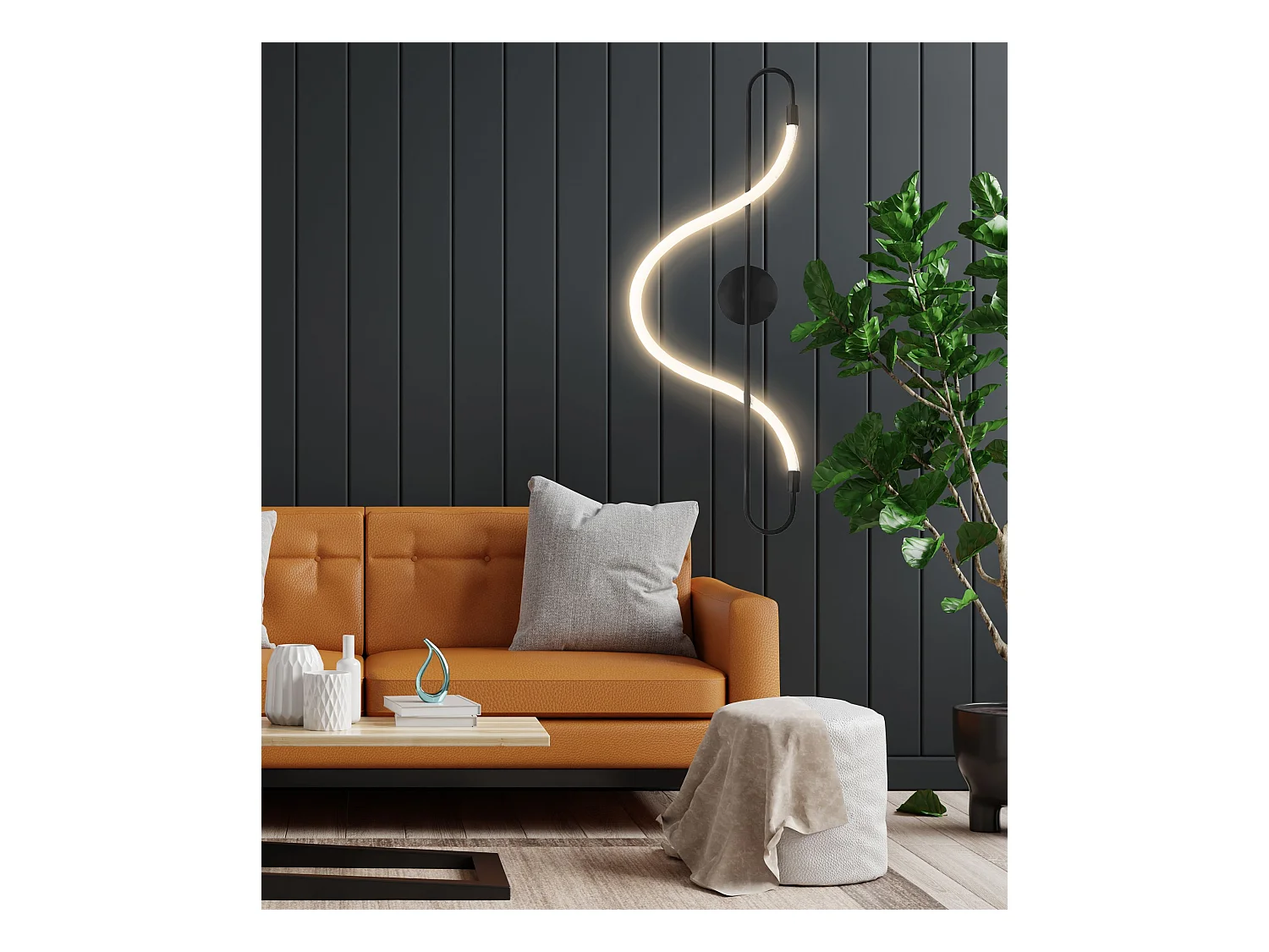 Applique Murale Toolight Led App857-W Long Black