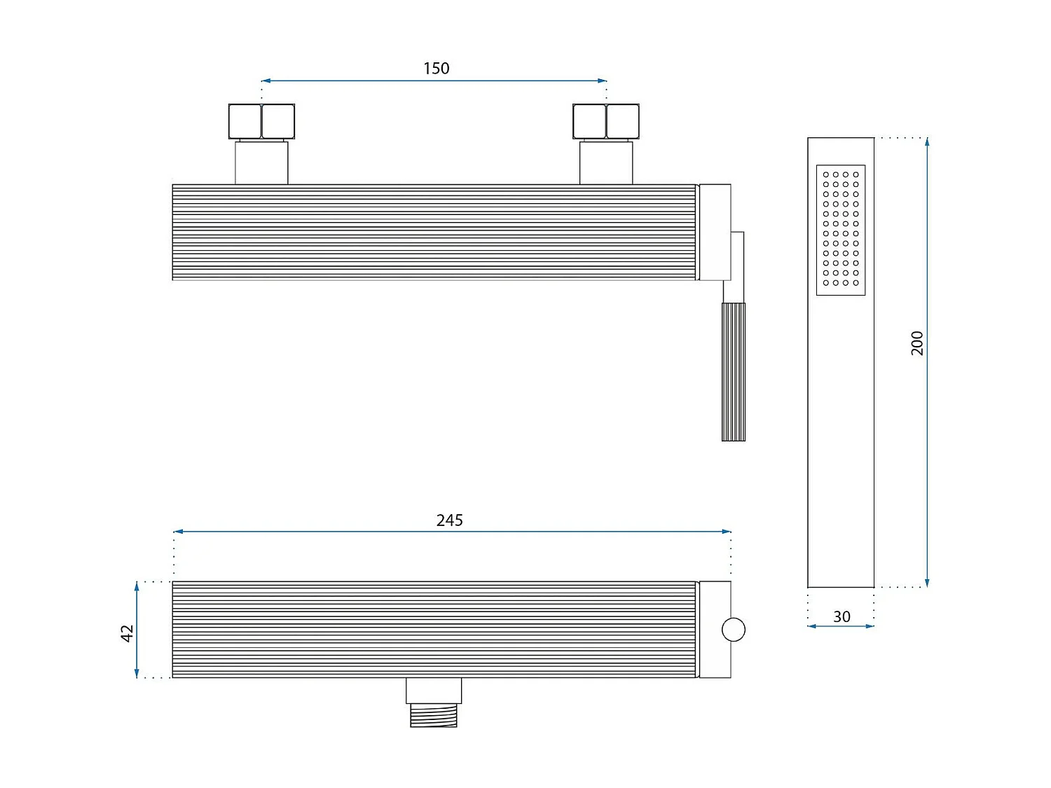Grifo De Ducha Rea Js-B34804G Argon Gold