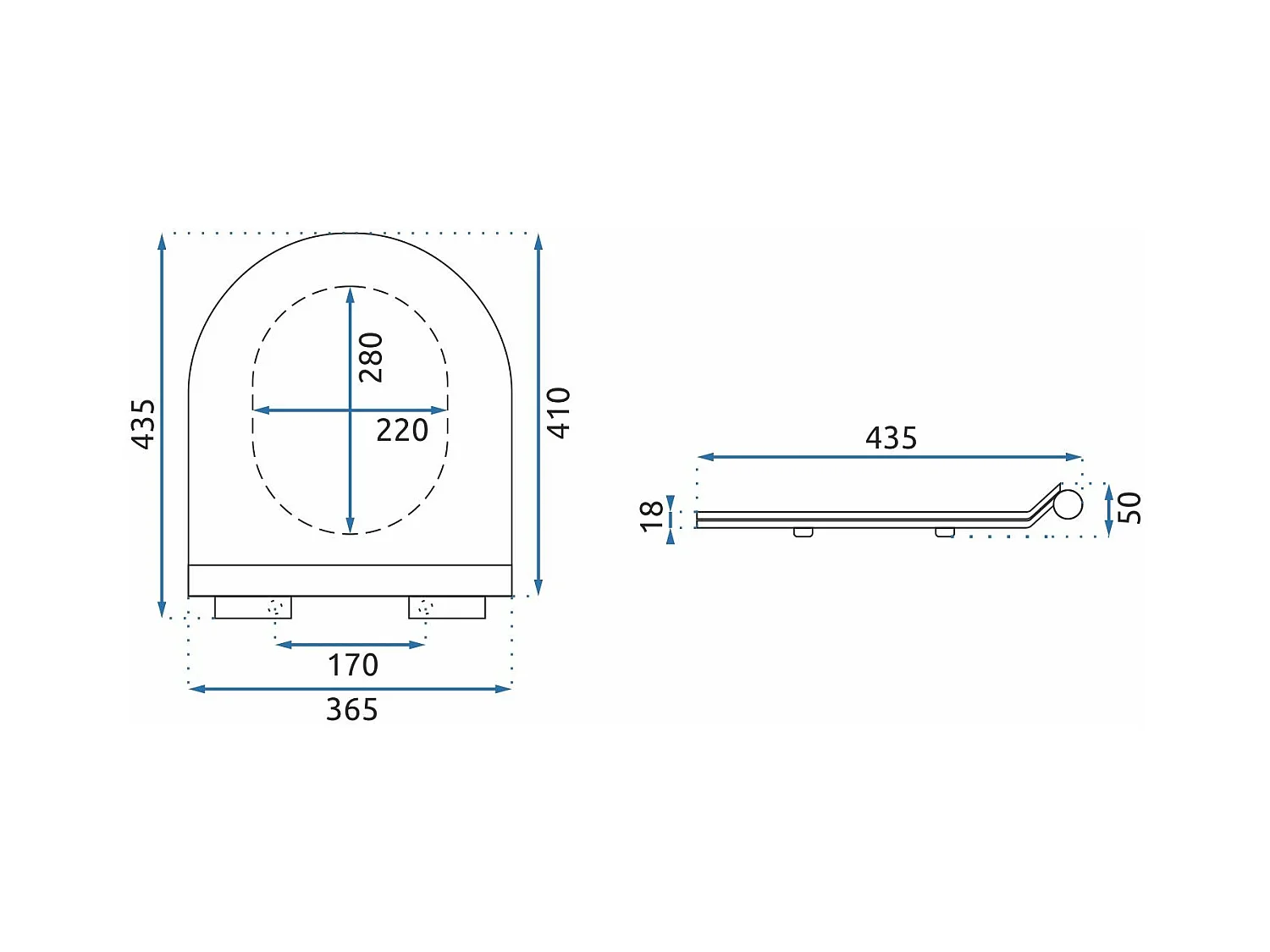 Toilettensitz Rea 203 Lava Matt Duroplast/Slim/Zm White