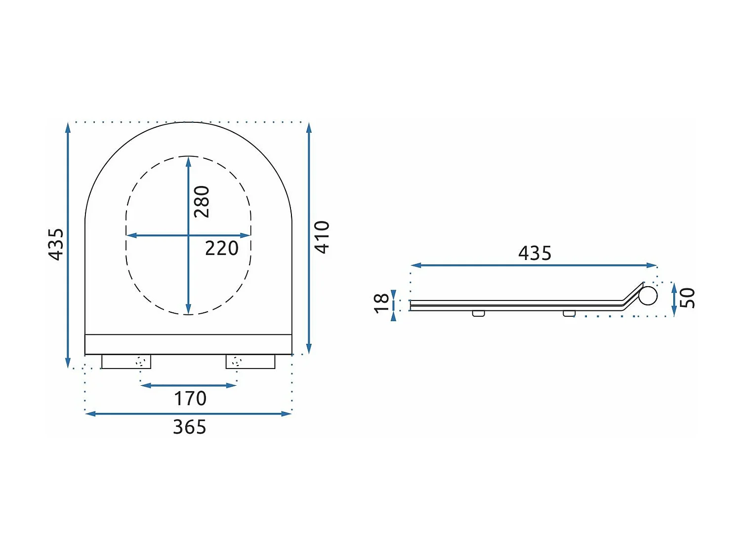 Toiletzitting Rea 203 Lava Matt Duroplast/Slim/Zm White
