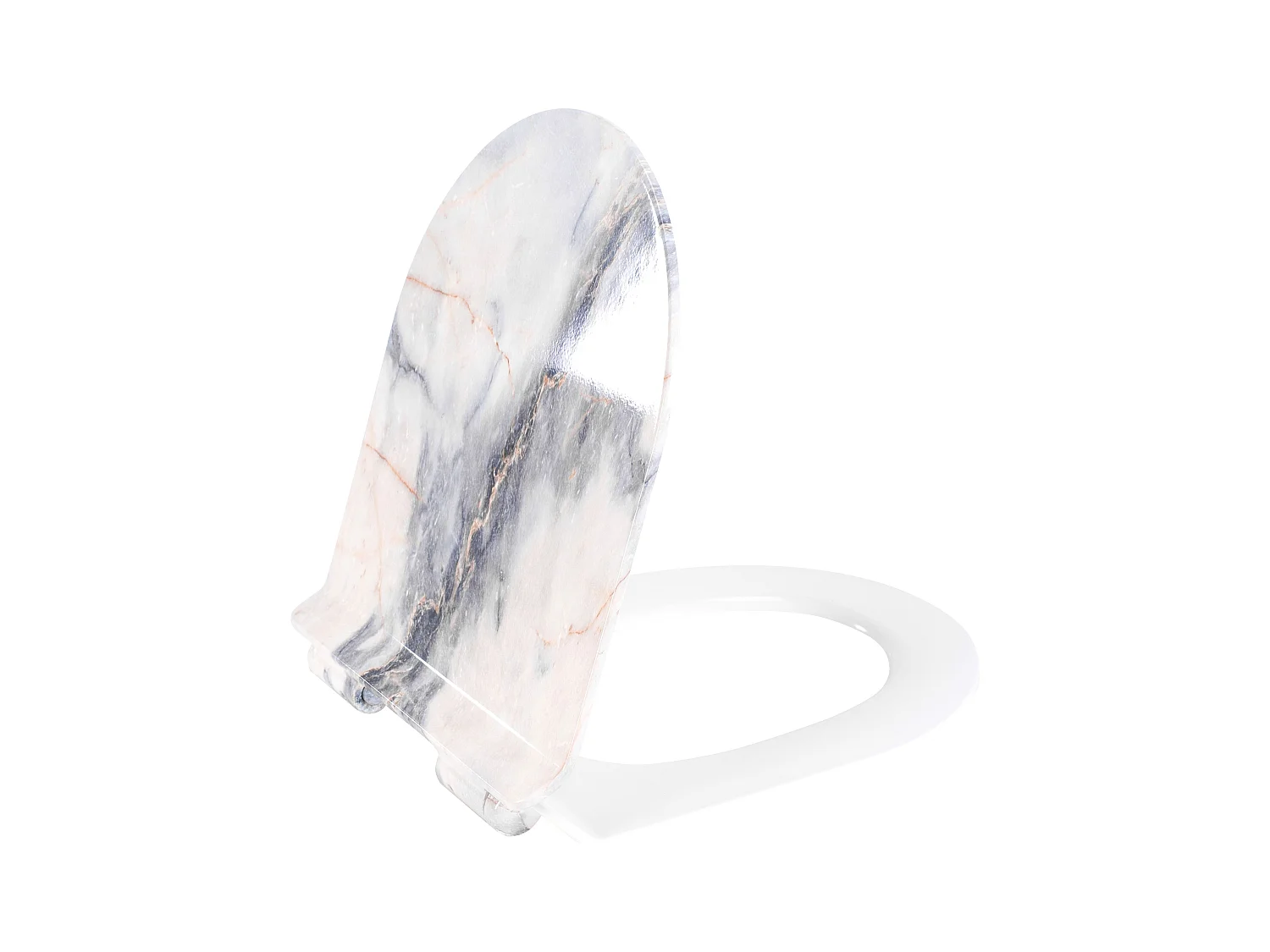 Toiletzitting Rea C003 Granit Shiny Duroplast/Slim/Zm White