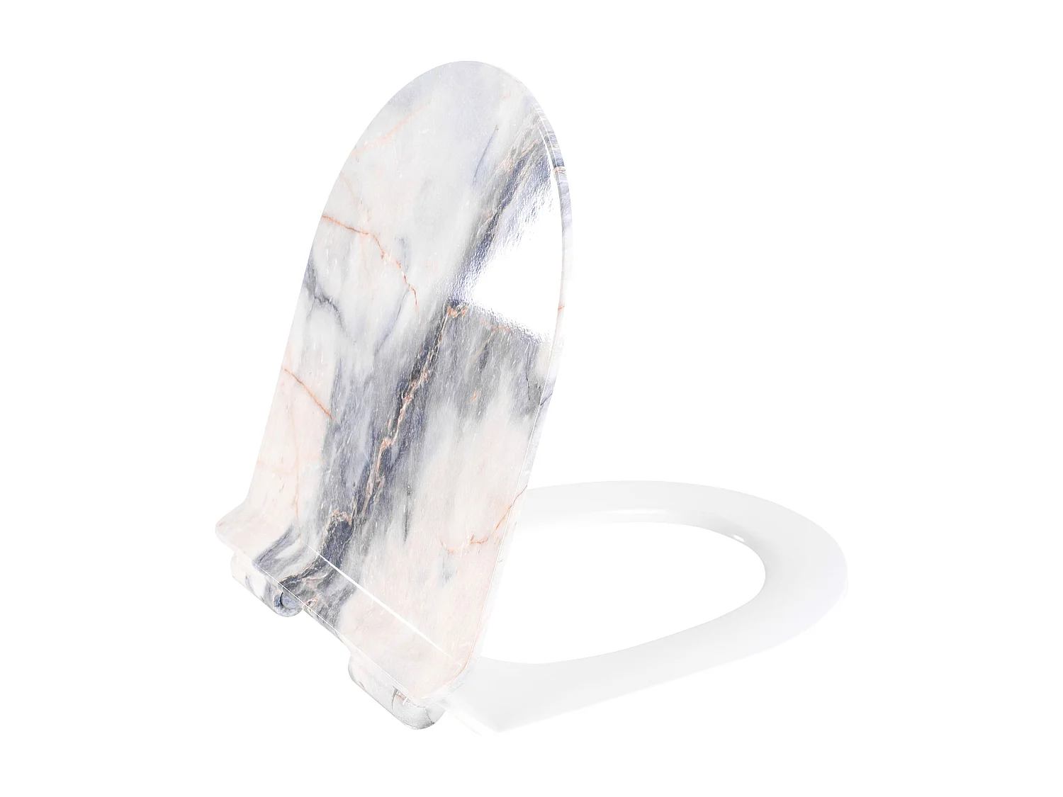 Toiletzitting Rea C003 Granit Shiny Duroplast/Slim/Zm White