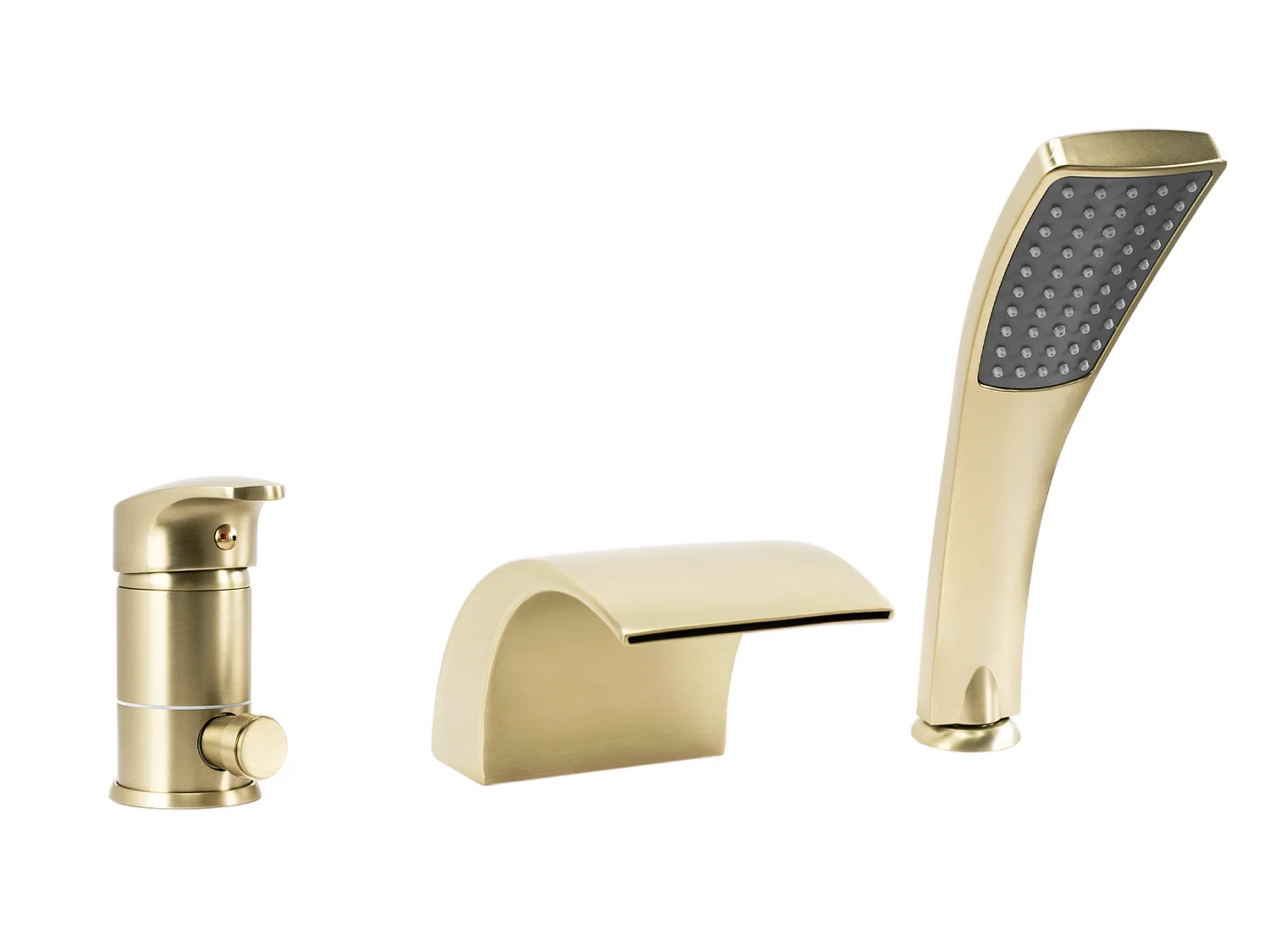 Bathtub De Piso Rea Riven Brush Gold