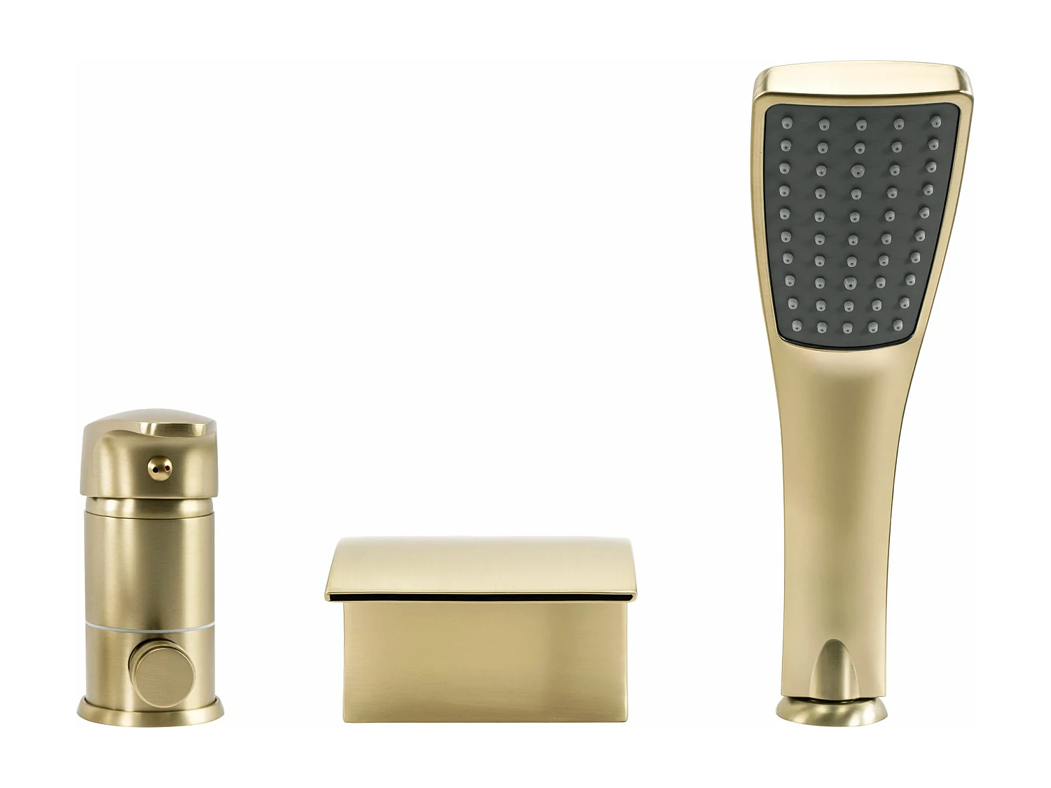 Bathtub De Piso Rea Riven Brush Gold