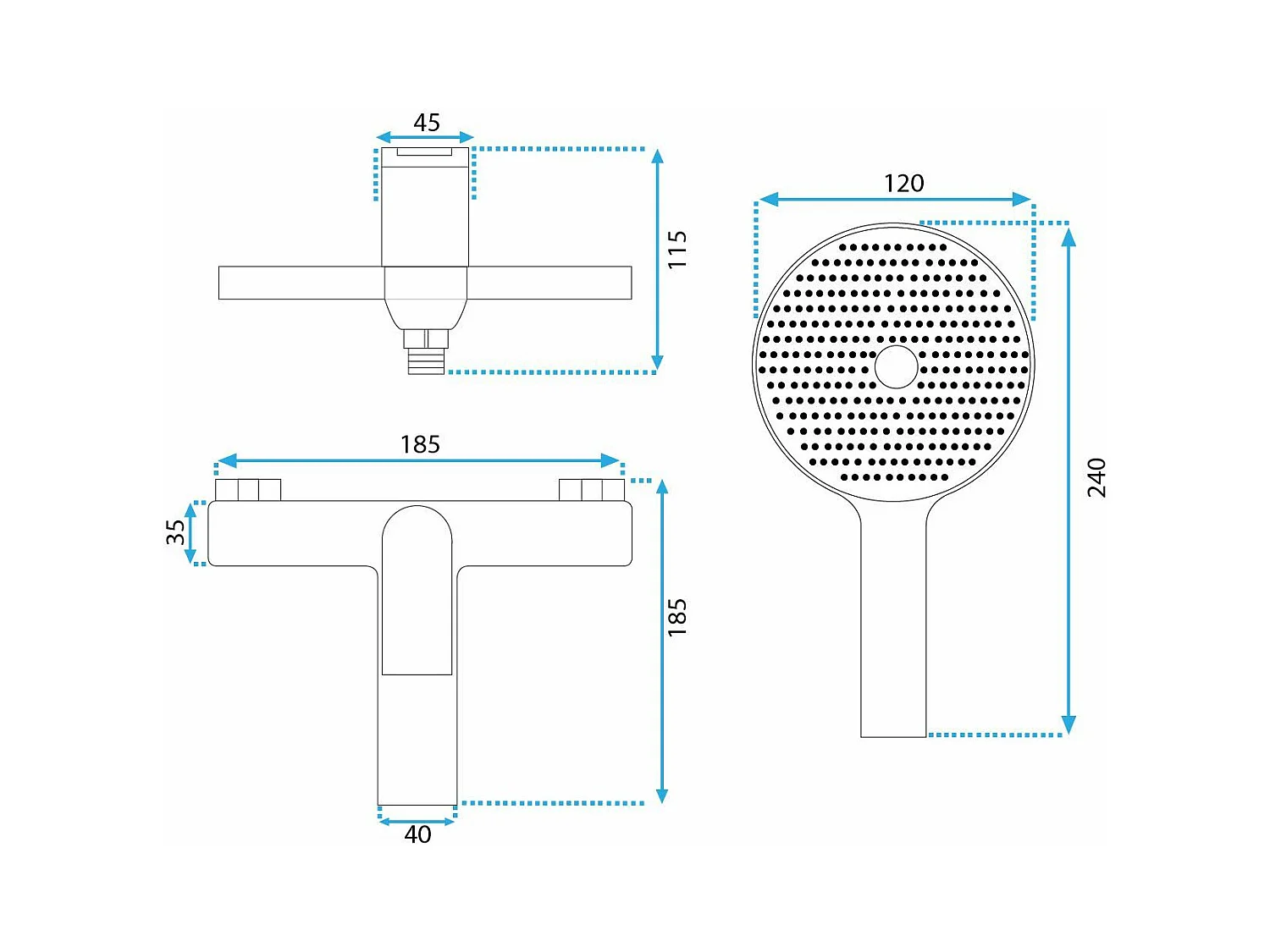 Wannenarmatur Rea Avalon Brush Copper