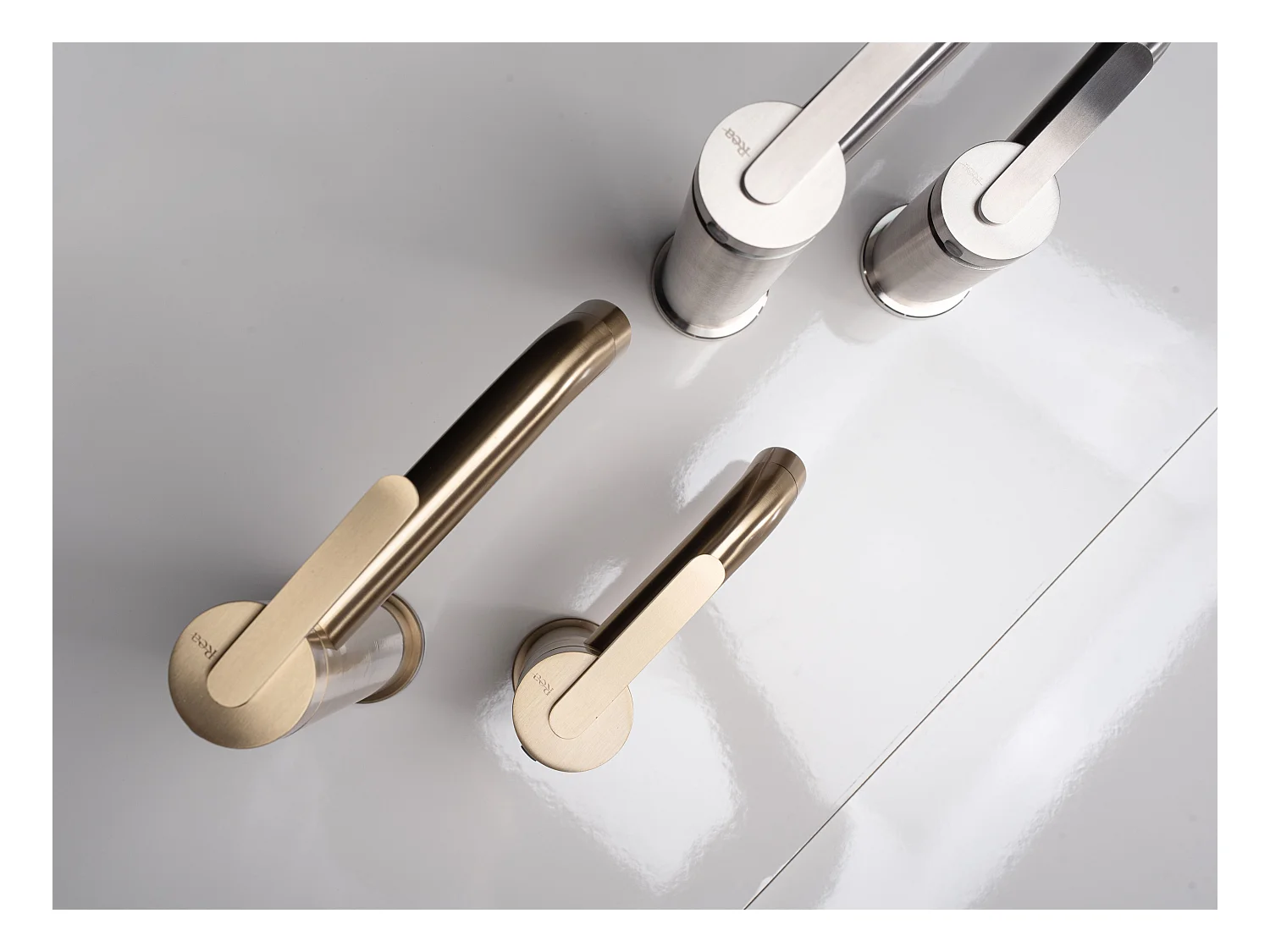 Robinet De Lavabo Rea Ontario Js-11801-1Bg High Brush Gold