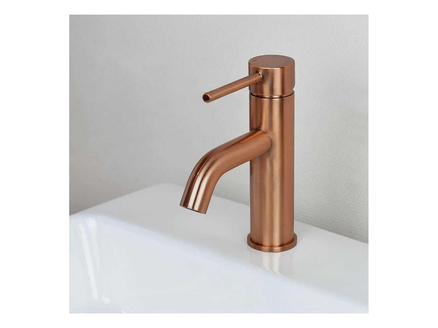 Robinet De Lavabo Rea Lungo Low Brush Copper