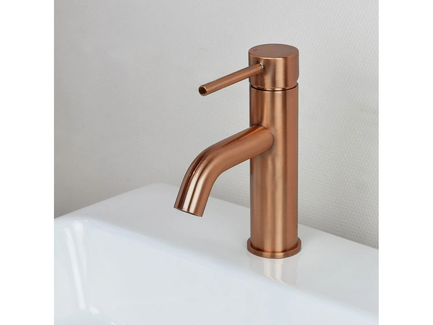 Robinet De Lavabo Rea Lungo Low Brush Copper