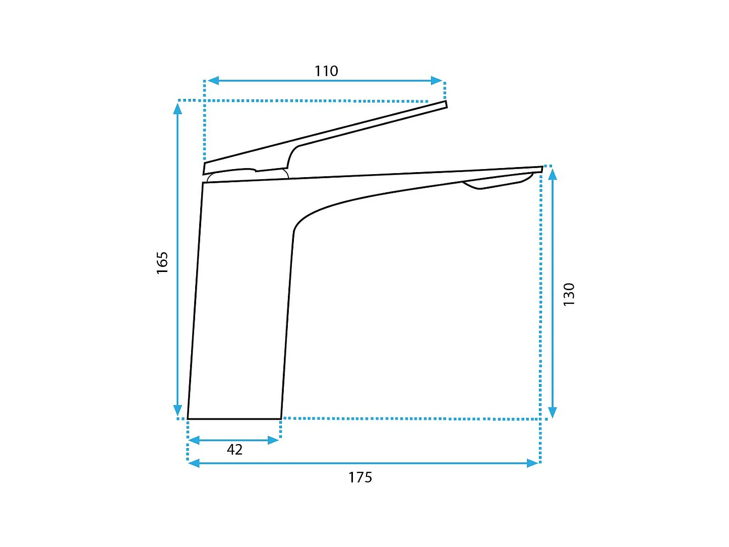Rubinetto Da Lavabo Rea Avalon Low Titanium
