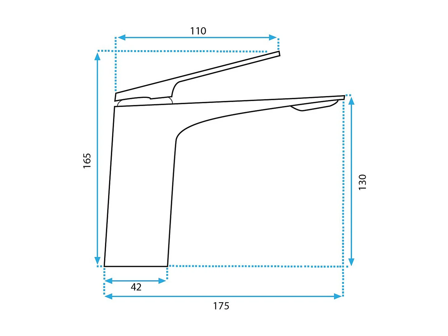 Robinet De Lavabo Rea Avalon Low Titanium