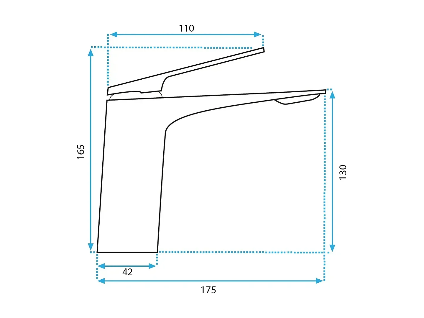 Robinet De Lavabo Rea Avalon Low Brush Gold