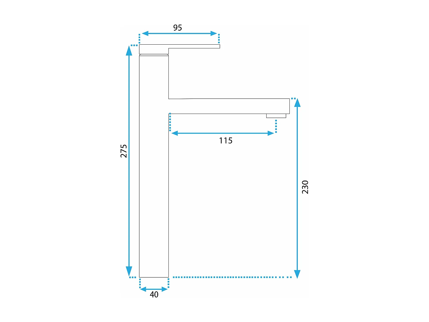 Robinet De Lavabo Rea Pixel Js-650101-1 High Chrome