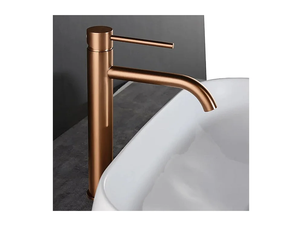 Robinet De Lavabo Rea Lungo High Brush Copper
