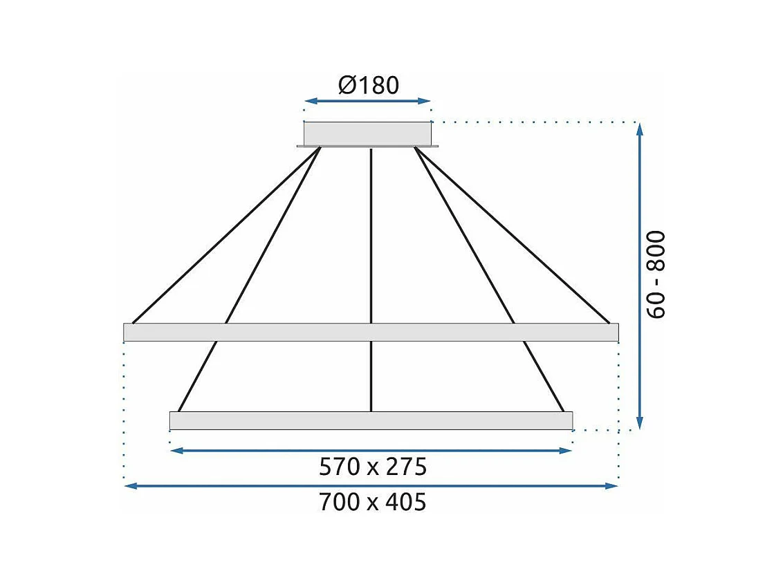 Hanglamp Toolight Led App771-3Cp Light Grey