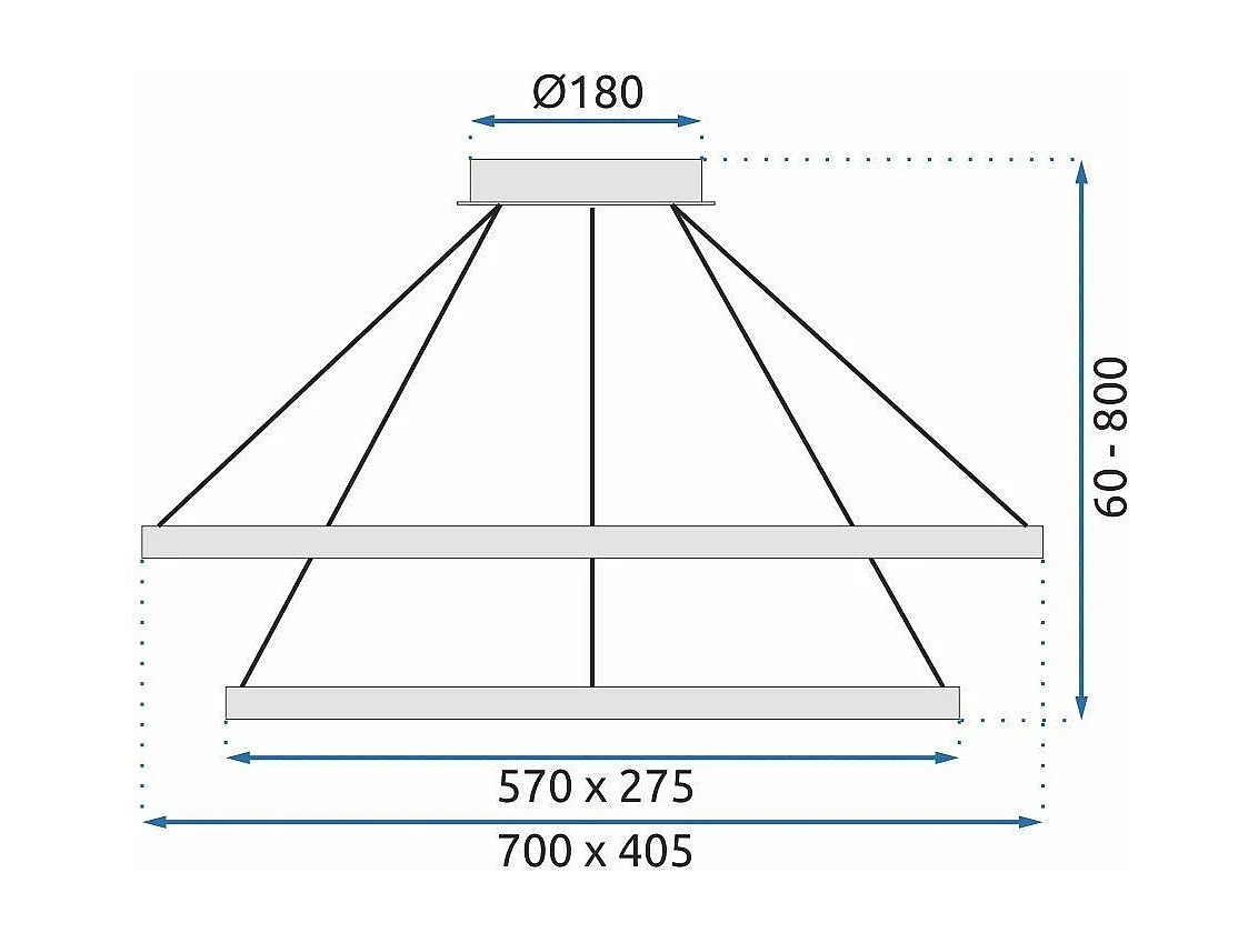 Hanglamp Toolight Led App771-3Cp Light Grey